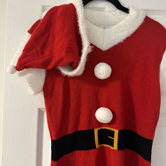 Mrs Claus mini dress with hat - Picture 3 of 4